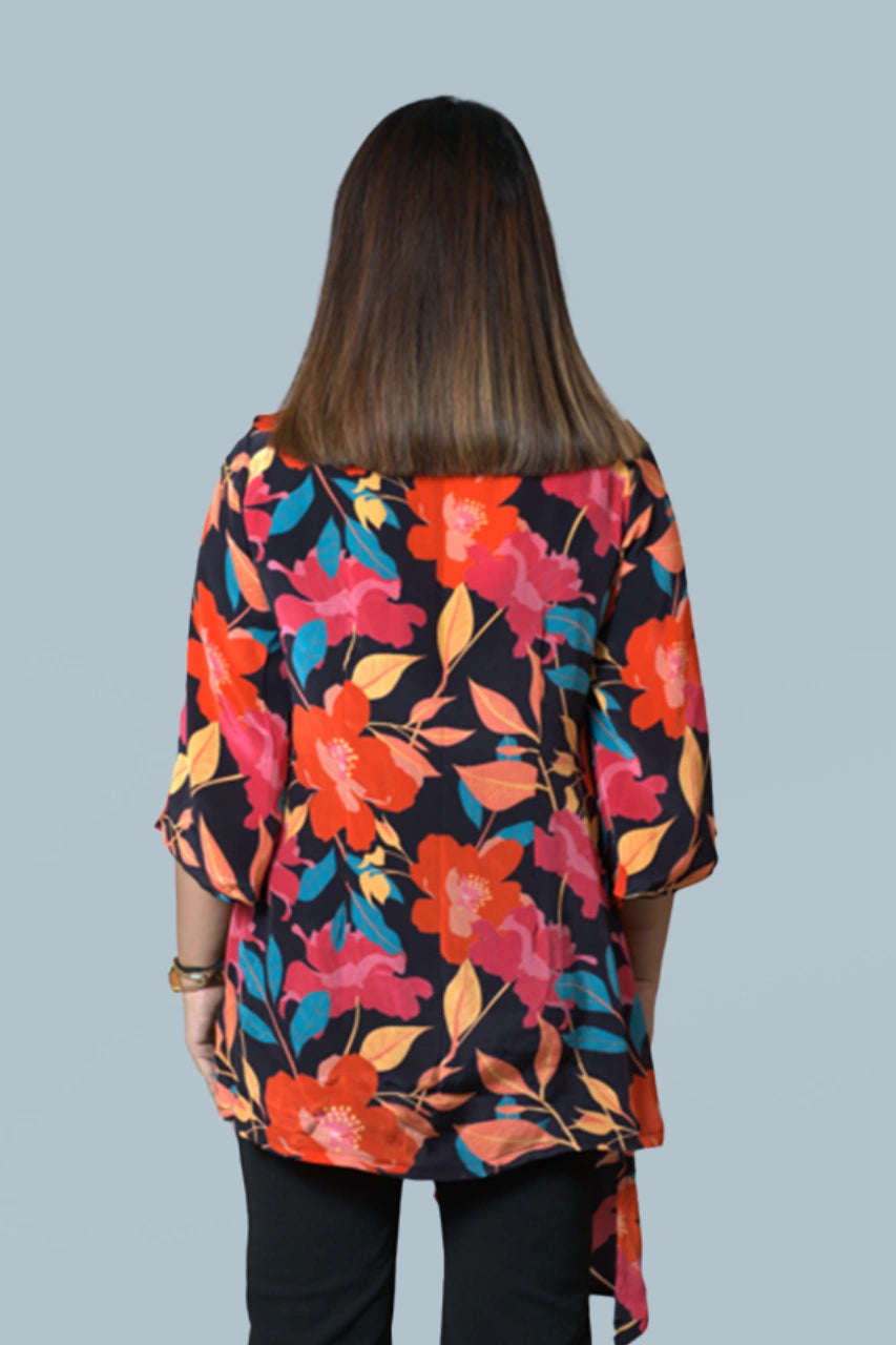 Jacket Style Asymmetrical Top