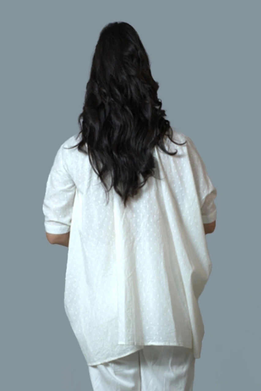 Embroidery Pintucks Top