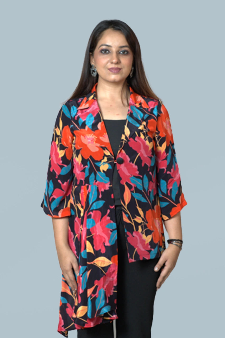 Jacket Style Asymmetrical Top