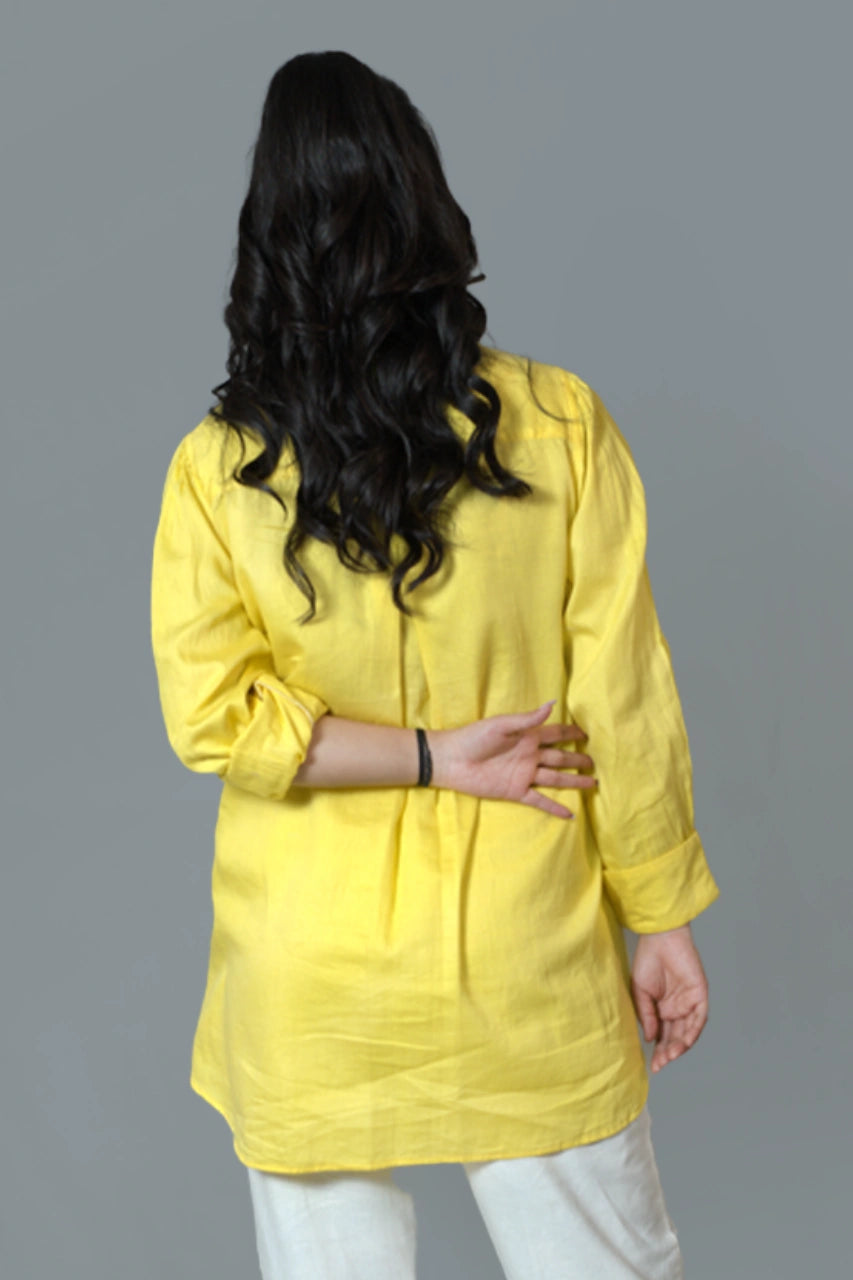 Yellow Flower Patch  shirt