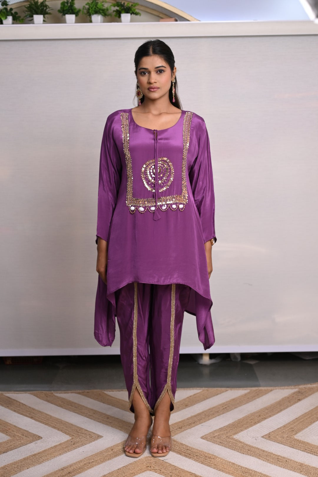 Asymetrical Co-ord Set with Tulip Pant