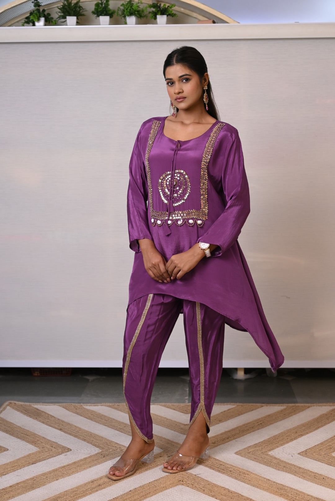 Asymetrical Co-ord Set with Tulip Pant