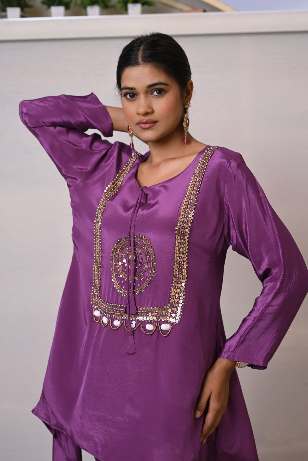 Asymetrical Co-ord Set with Tulip Pant