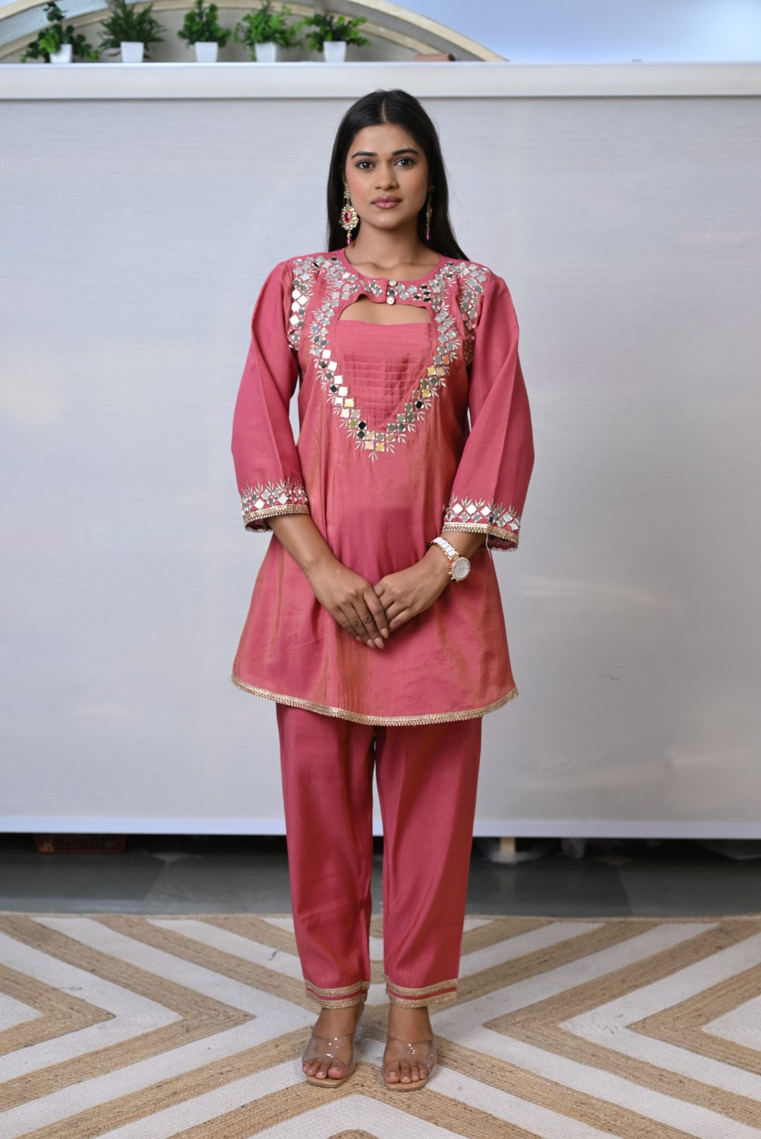 Mirror Work Party Wear Co-ord Set