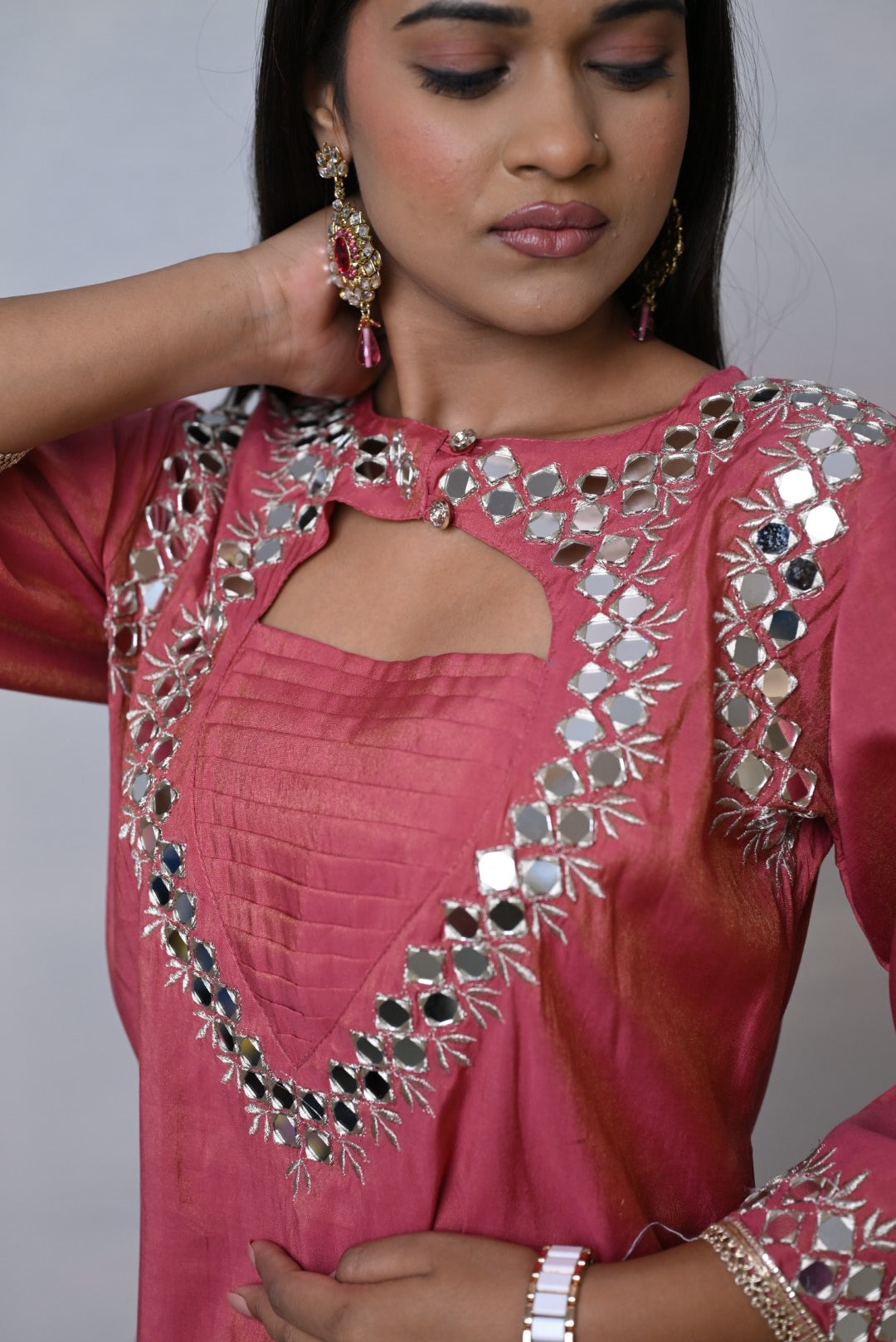 Mirror Work Party Wear Co-ord Set