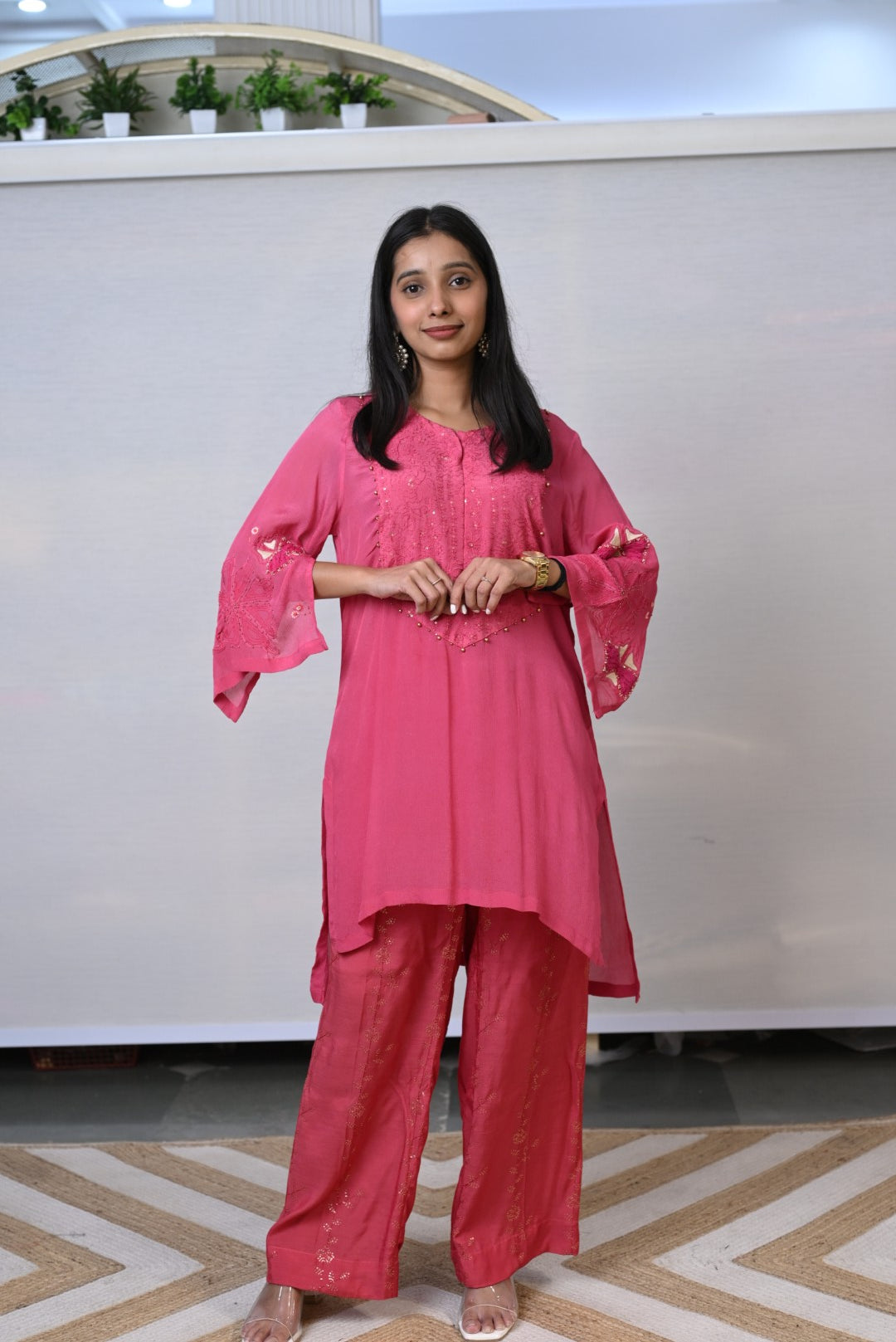 Rose Blush Embroidery Co-ord Set