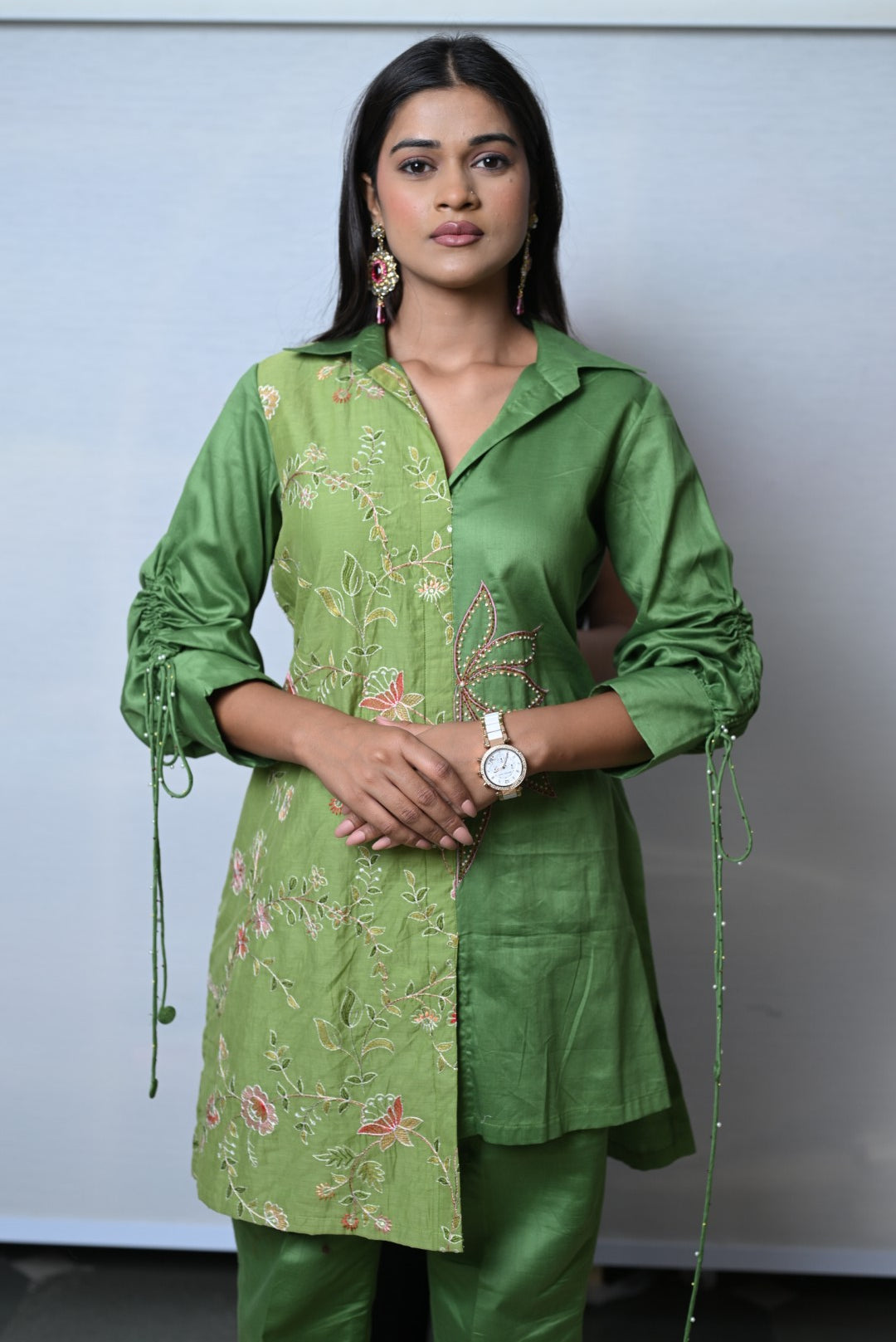 Green Embroidery Co-ord Set