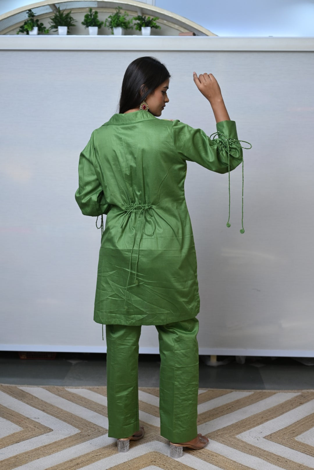 Green Embroidery Co-ord Set