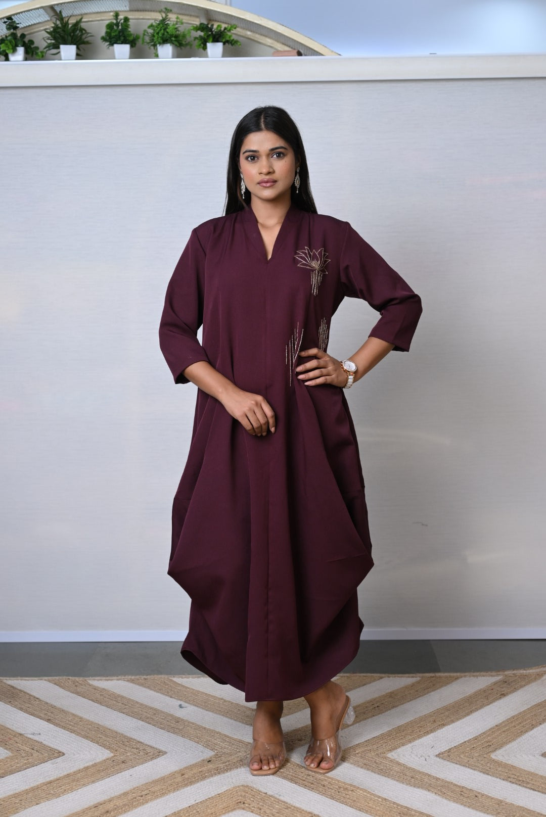 Draped Luxe Indo-Western Dress