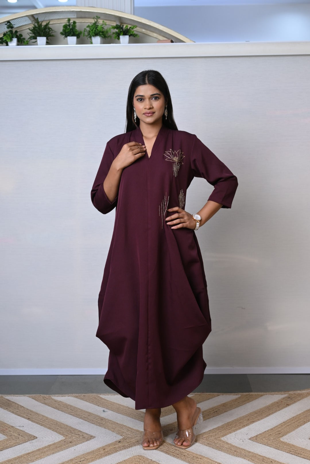 Draped Luxe Indo-Western Dress