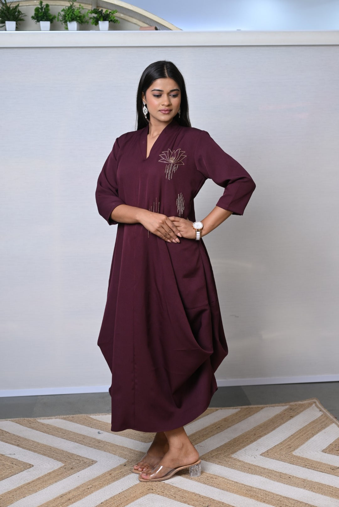 Draped Luxe Indo-Western Dress