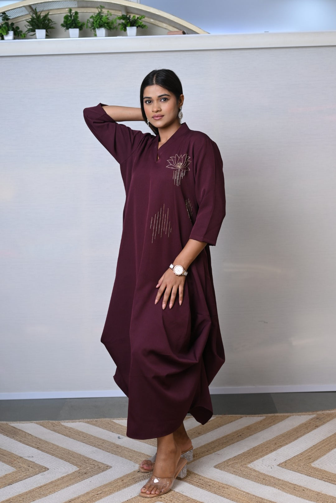 Draped Luxe Indo-Western Dress