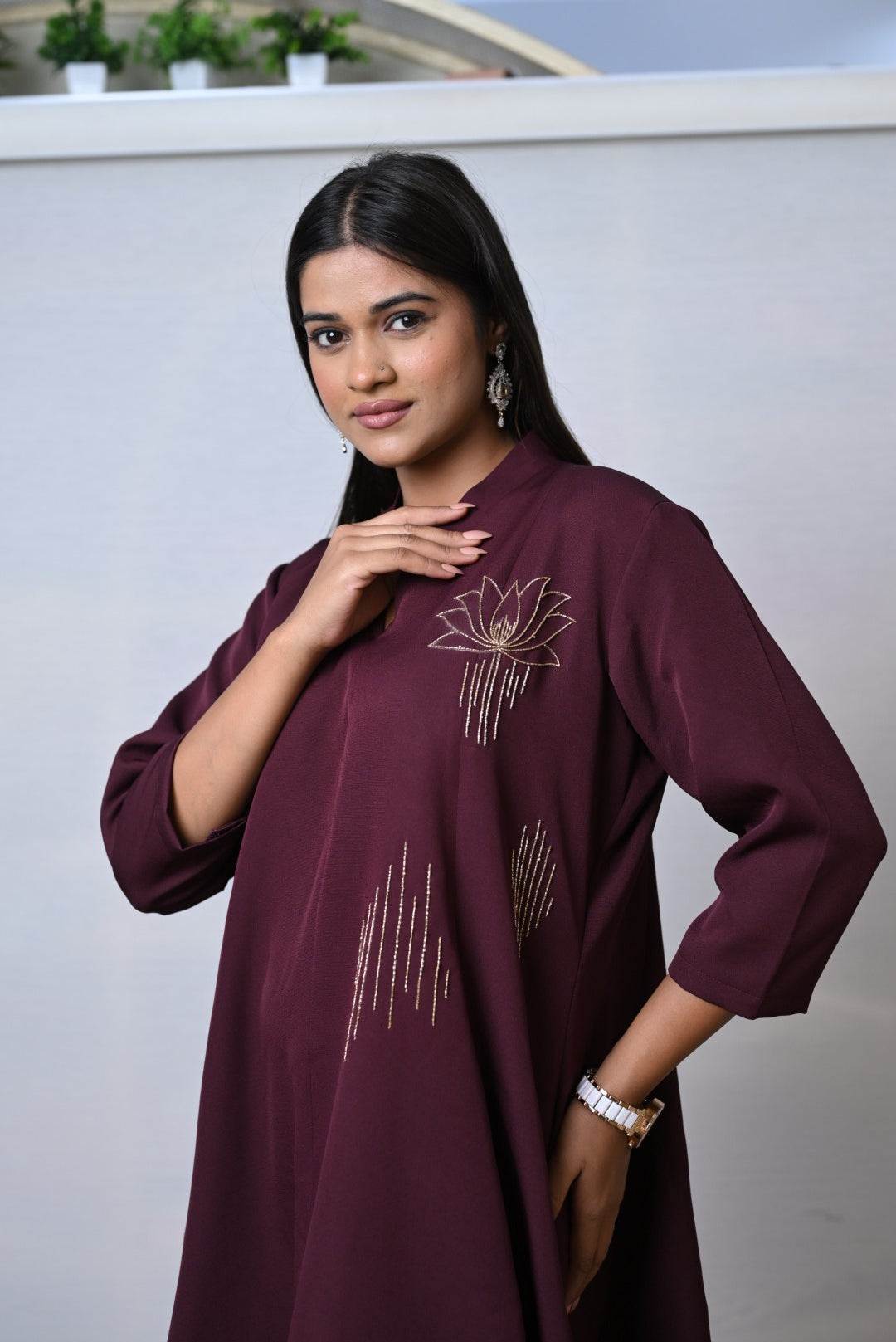 Draped Luxe Indo-Western Dress