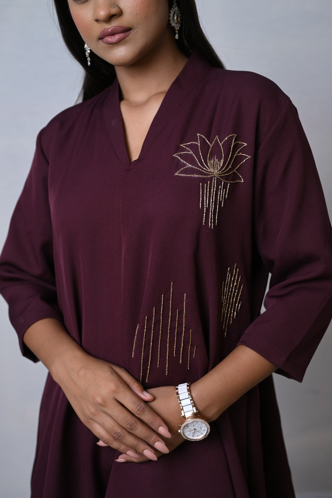 Draped Luxe Indo-Western Dress