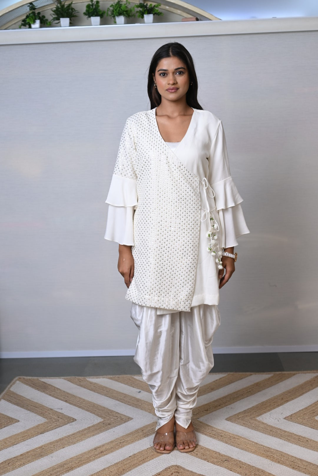 Ivory Wrap Style Co-ord Set