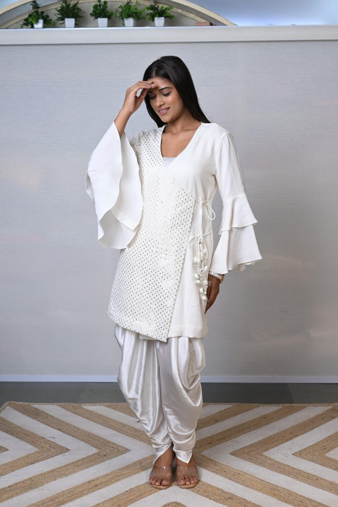 Ivory Wrap Style Co-ord Set