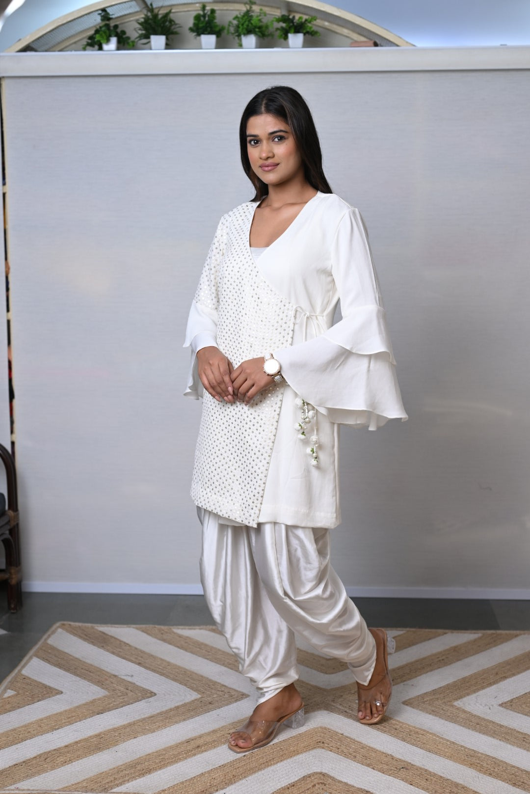 Ivory Wrap Style Co-ord Set