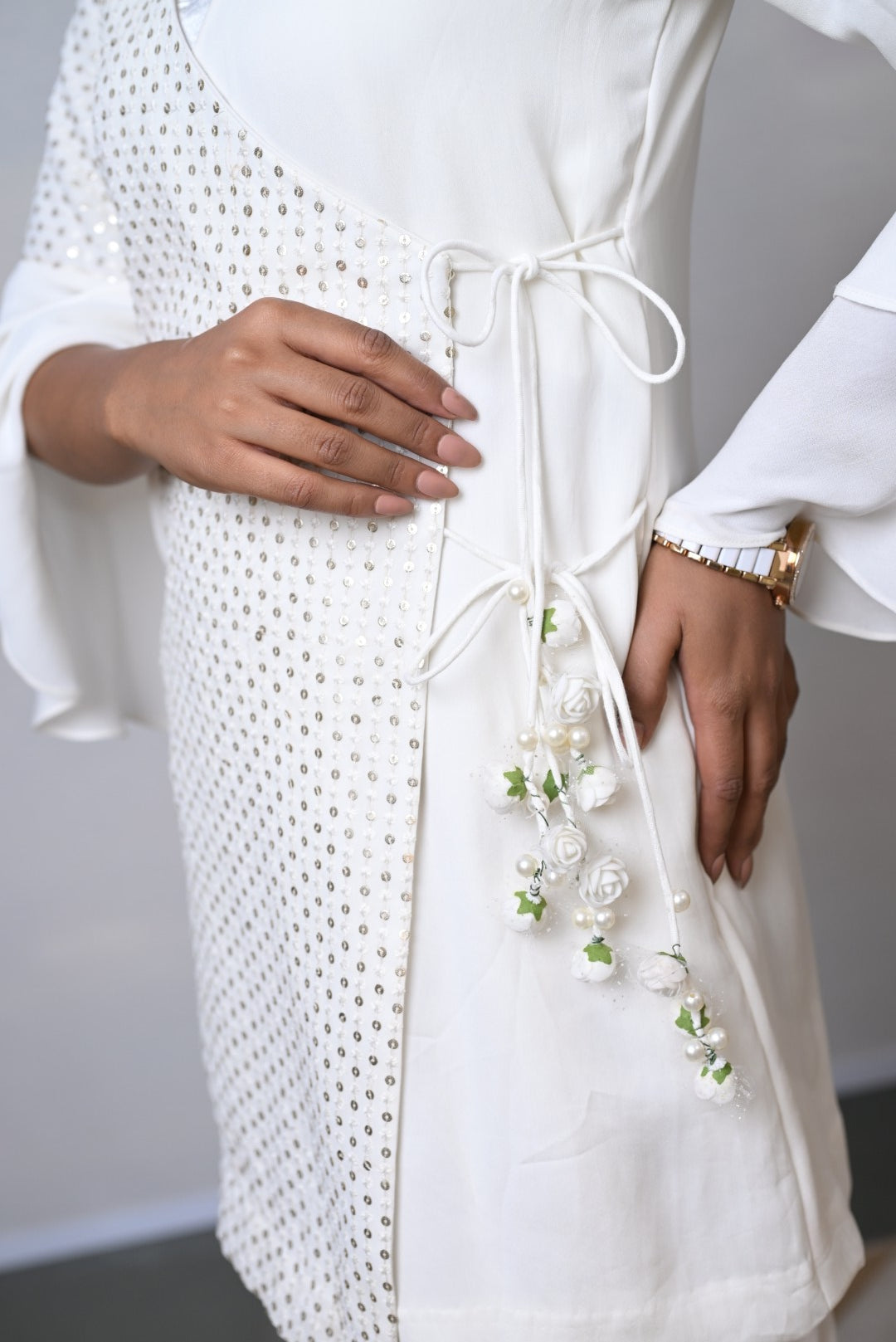 Ivory Wrap Style Co-ord Set