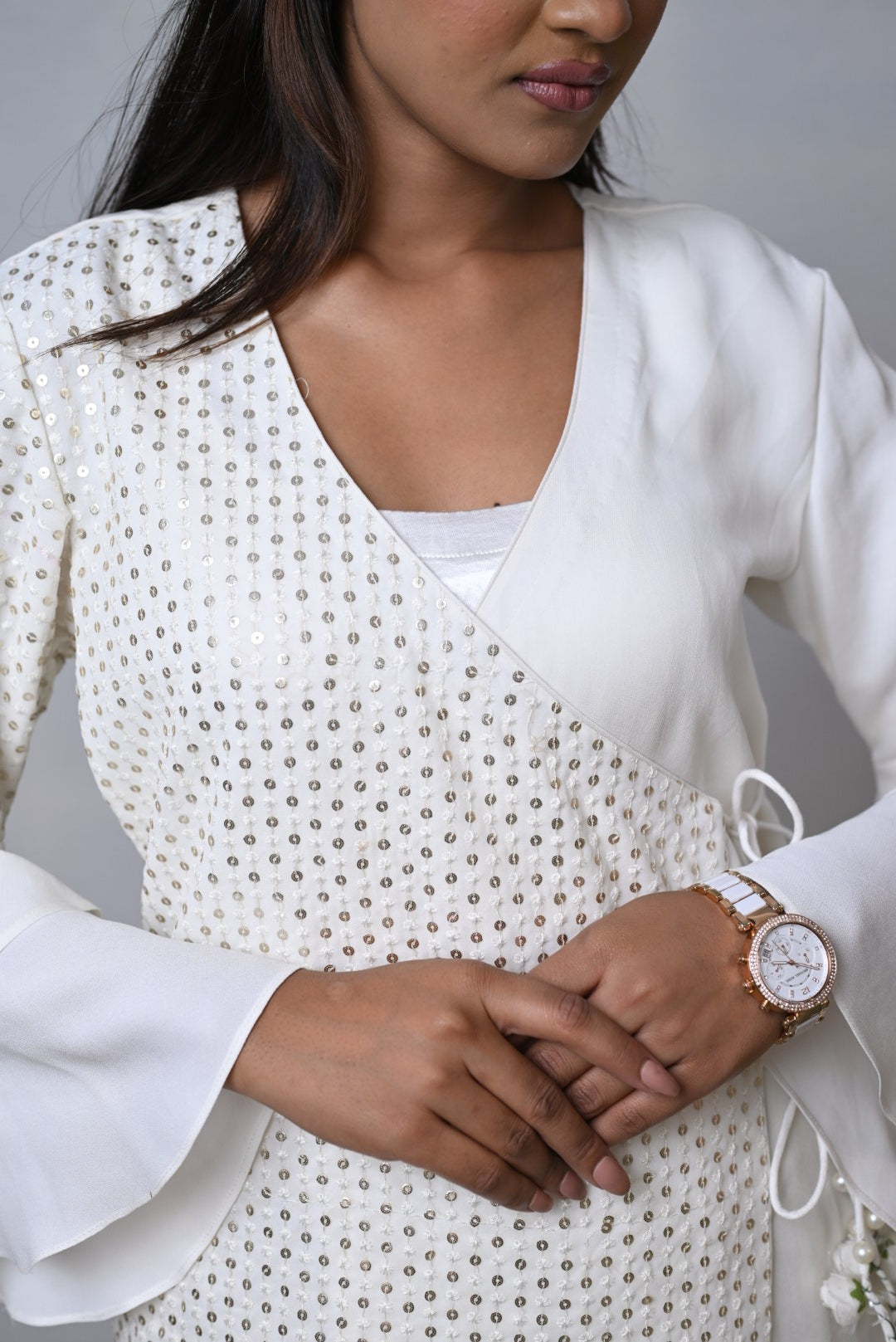 Ivory Wrap Style Co-ord Set