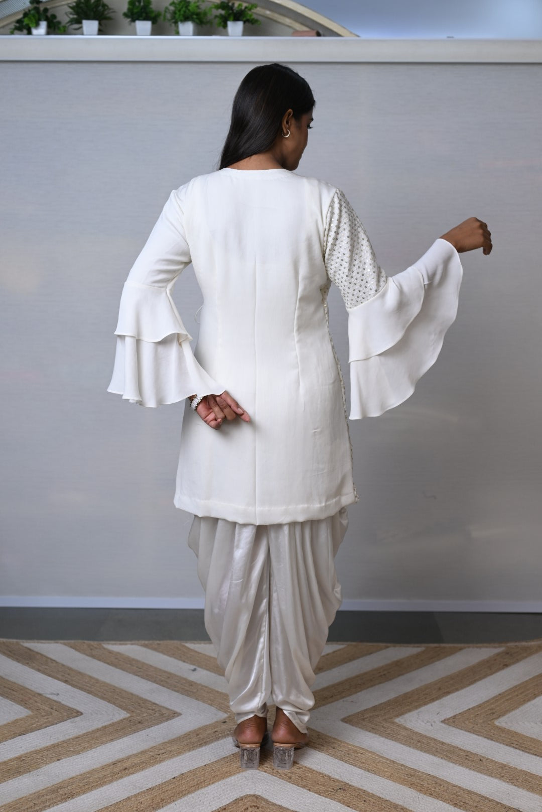 Ivory Wrap Style Co-ord Set