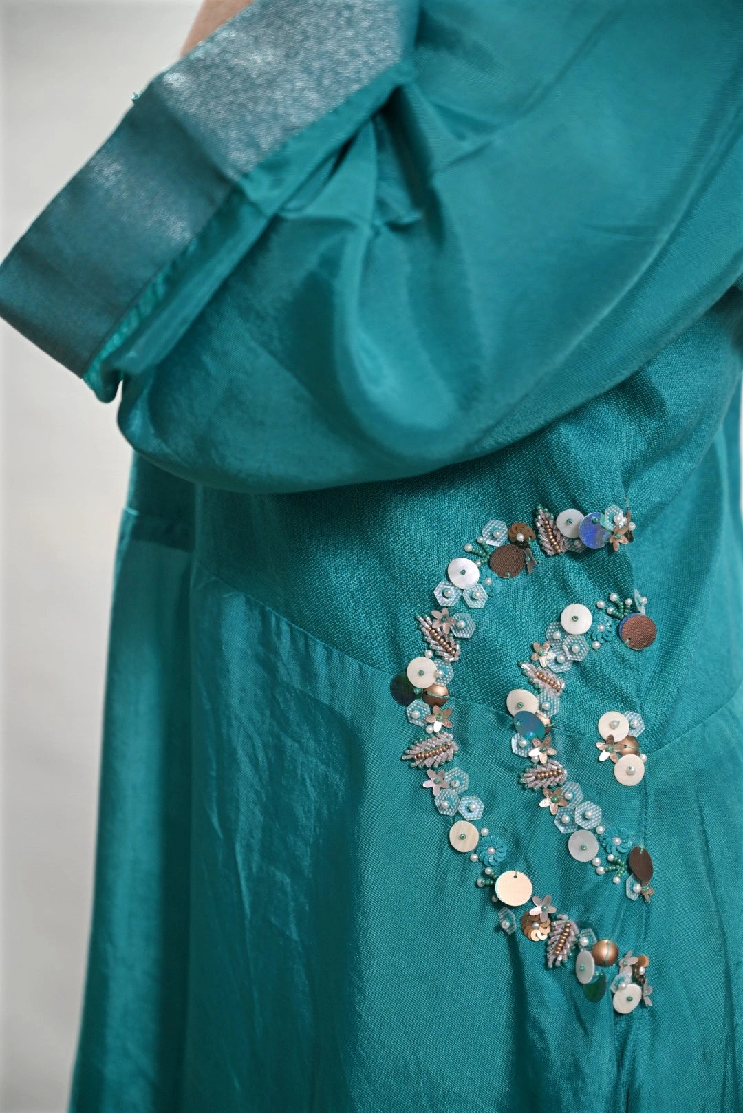 Turquoise Blue Asymmetrical Co-Ord Set