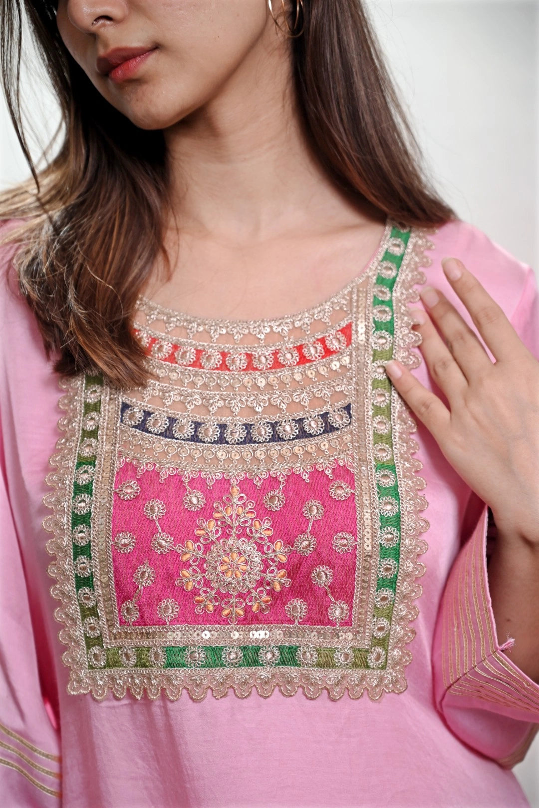 Pink Co-Ord Set with Cowl Pants