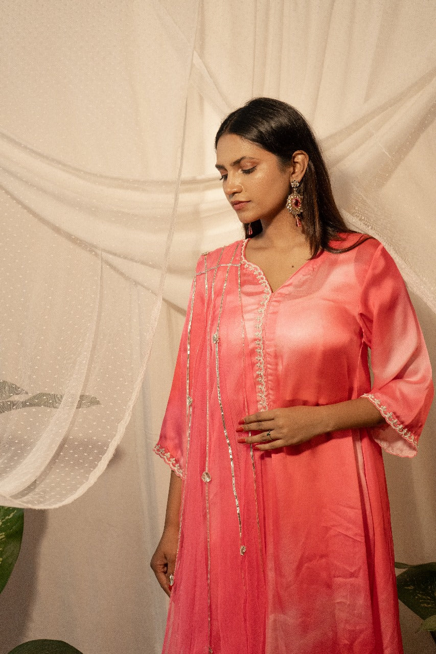 Kurta Set with Panel Dupatta