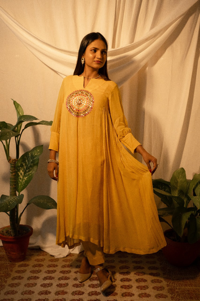 A-Line Kurta with Pants