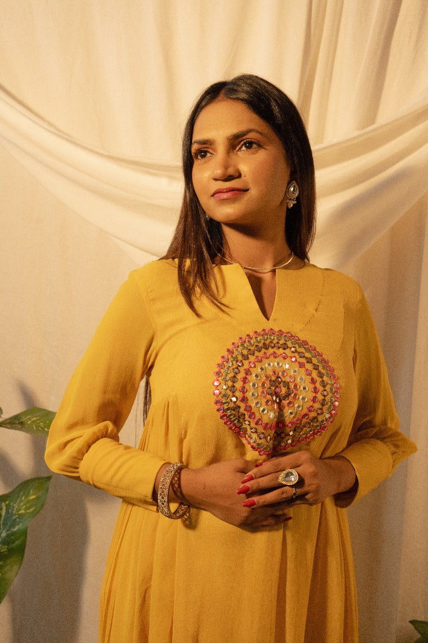 A-Line Kurta with Pants