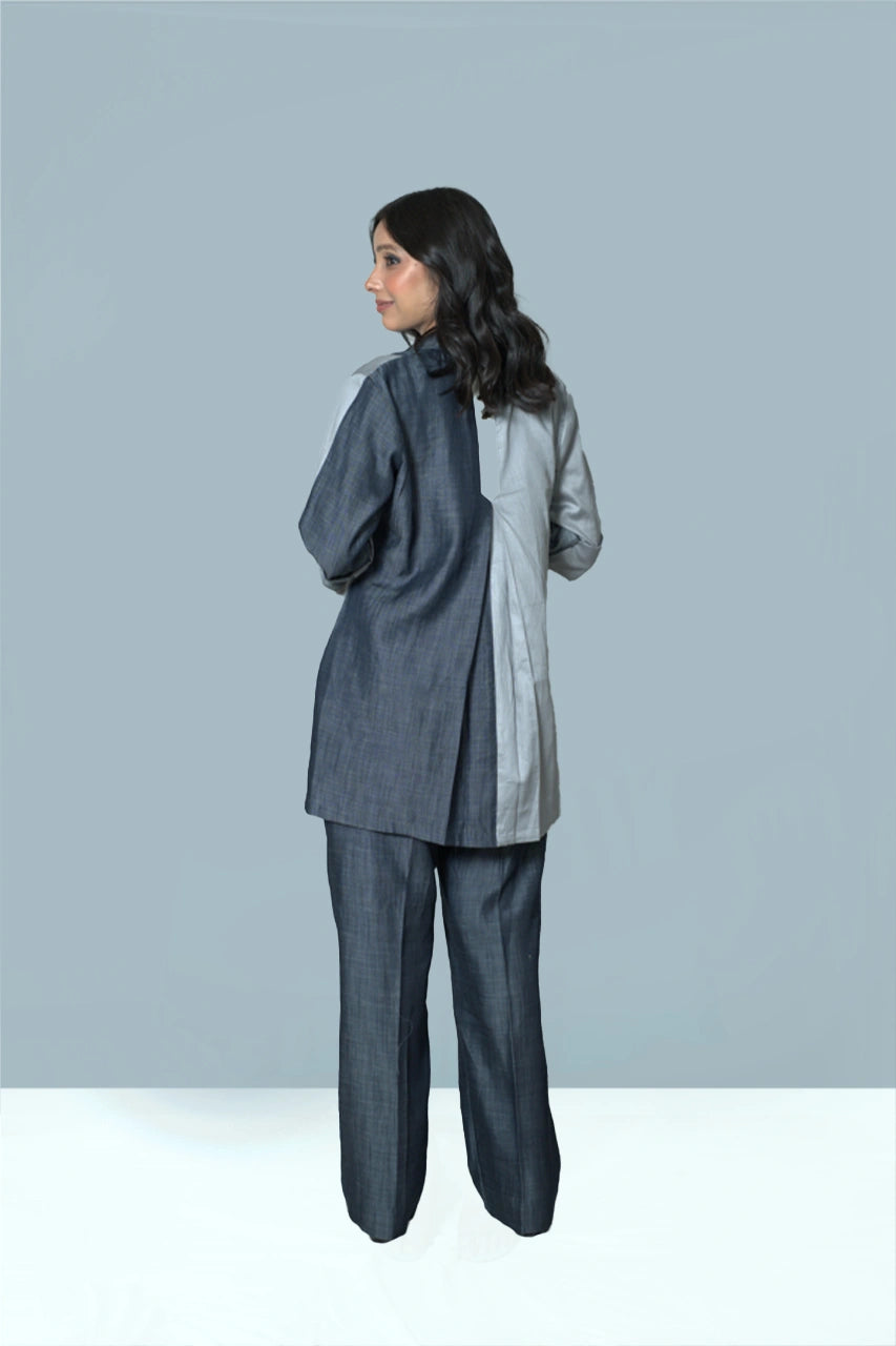 Color Blocking Chambray Co-Ord Set