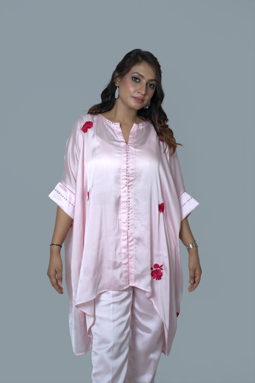 Shades of Pink asymmetric Co- Ord set