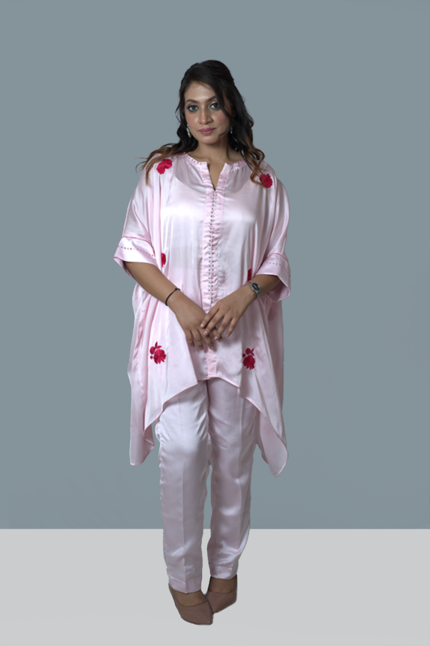 Shades of Pink asymmetric Co- Ord set