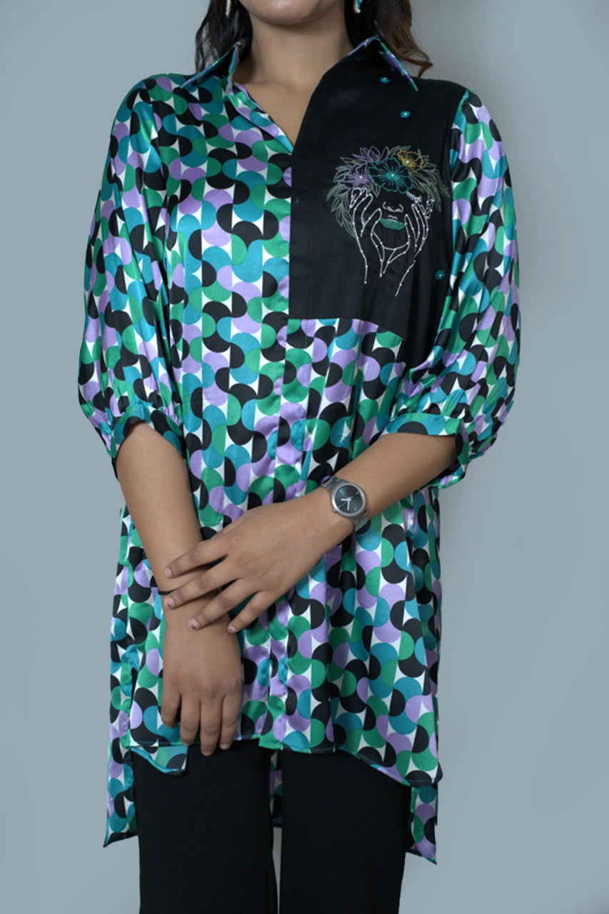 Geometrical Print Shirt