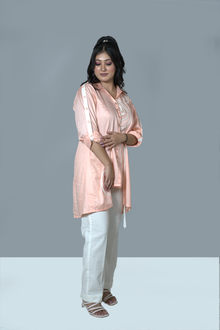 Peachy Crochet Cotton Co- Ord set