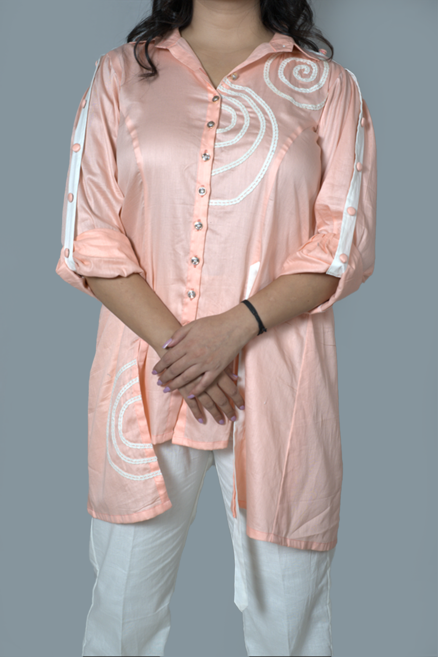 Peachy Crochet Cotton Co- Ord set