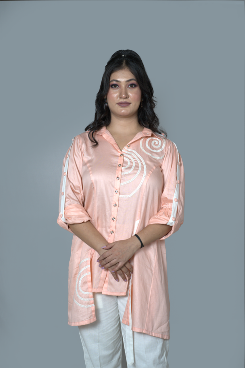 Peachy Crochet Cotton Co- Ord set